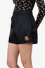 Prada Black Re-Nylon Logo Patch Shorts Size 40