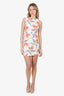 Fendi White/Multicolour Bird of Paradise Jacquard Cocktail Dress Size 0