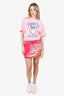 Gucci x Tom Ford Pink Silk Floral Print Mini Skirt Size 42