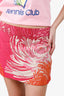 Gucci x Tom Ford Pink Silk Floral Print Mini Skirt Size 42