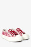 Christian Dior White/Red Floral Embroidered Walk'N'Dior Sneakers Size 35.5