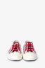 Christian Dior White/Red Floral Embroidered Walk'N'Dior Sneakers Size 35.5