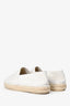 Pre-Loved Chanel™ White Patent Leather/Tweed CC Logo Espadrilles Size 36