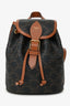 Celine 2024 Brown Leather/Canvas Triomphe Mini Backpack
