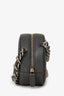 Pre-Loved Chanel™ Grey Lambskin 19 Round Crossbody Silver Hardware