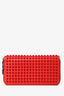Christian Louboutin Red Leather Studded Long Wallet