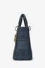 Christian Dior 2020 Blue Denim Lady D-Lite Top Handle With Strap