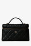 Pre-Loved Chanel™ Black Caviar Leather Slim Vanity Case With Strap
