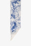 Christian Dior White/Blue Silk Constellation Twilly