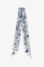 Christian Dior White/Blue Silk Constellation Twilly