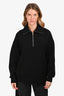 Gucci Black Logo Half Zip-Up Polo Sweater Size S