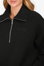 Gucci Black Logo Half Zip-Up Polo Sweater Size S