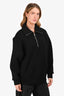 Gucci Black Logo Half Zip-Up Polo Sweater Size S