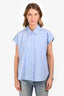 Gucci 2023 Blue Logo Collar Shirt Size 38