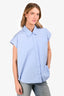 Gucci 2023 Blue Logo Collar Shirt Size 38