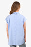 Gucci 2023 Blue Logo Collar Shirt Size 38