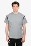 Gucci Grey Trim Detail Short Sleeve T-Shirt Size S