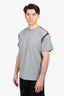 Gucci Grey Trim Detail Short Sleeve T-Shirt Size S