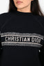 Christian Dior Navy Oblique Logo Reversible Sweater Est. Size M
