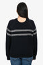 Christian Dior Navy Oblique Logo Reversible Sweater Est. Size M