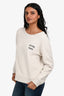 Celine Grey Logo Printed Crewneck Sweater Size S