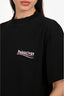 Balenciaga 2021 Black Logo Embroidered T-Shirt/Lace Dress Size M