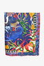 Hermès Blue/Multicolour Silk 'La Marche Du Zambeze' Scarf 90