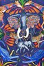 Hermès Blue/Multicolour Silk 'La Marche Du Zambeze' Scarf 90
