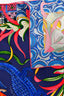 Hermès Blue/Multicolour Silk 'La Marche Du Zambeze' Scarf 90