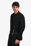 Yohji Yamamoto 2018 Black Wool Chain Embellished Blazer Size 4