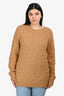 Dries Van Noten Brown Alpaca/Merino Wool Crystal Detail Sweater Size L