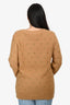Dries Van Noten Brown Alpaca/Merino Wool Crystal Detail Sweater Size L