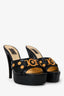 Versace Black Medusa Studded Mules Size 36.5