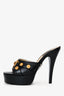 Versace Black Medusa Studded Mules Size 36.5