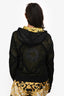 Versace Black/Yellow Mesh Baroque Zip Up Hoodie Size 48
