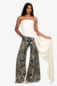 Chloe Green/Multicolour Shimmery Paisley Wide Legged Pants Size 36