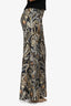 Chloe Green/Multicolour Shimmery Paisley Wide Legged Pants Size 36