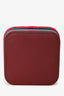 Louis Vuitton Red Leather Boite Clarence MM Jewellery Box