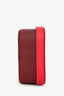 Louis Vuitton Red Leather Boite Clarence MM Jewellery Box