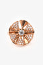 Bvlgari 18K Rose Gold Diamond Set Flower Ring