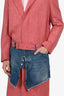 Loewe 2022 Runway Pink/Blue Wool/Denim Layered Coat