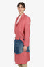Loewe 2022 Runway Pink/Blue Wool/Denim Layered Coat
