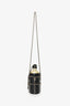 Pre-Loved Chanel™ 2019 Black/Gold Leather CC Water Bottle With Chain