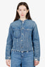 Helmut Lang Blue Denim Distressed Jacket Size M