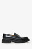 Christian Dior Black Brushed Calfskin Boy Platform Loafer Size 37.5