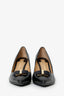 Salvatore Ferragamo Black Leather Bow Pumps Size 7.5