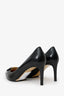 Salvatore Ferragamo Black Leather Bow Pumps Size 7.5