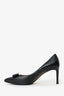 Salvatore Ferragamo Black Leather Bow Pumps Size 7.5