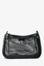Pre-Loved Chanel™ 2025 Black Mesh Shiny Lambskin Chain Clutch with Pouch