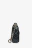 Pre-Loved Chanel™ 2025 Black Mesh Shiny Lambskin Chain Clutch with Pouch